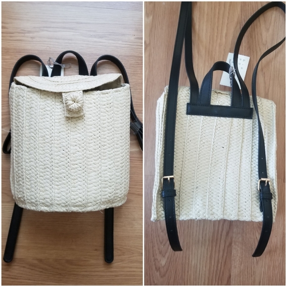 A new day straw basket backpack, natural - Picture 6 of 7